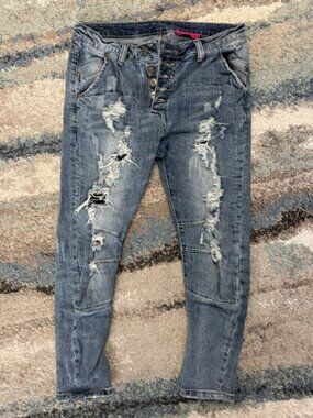 Pink Violet Euro Ankle Jeans Size XS